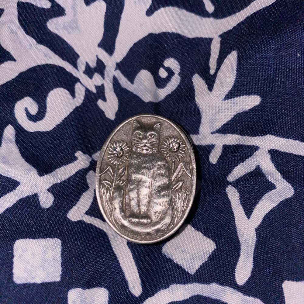 Genuine Pewter Collectible Cat Jewelry